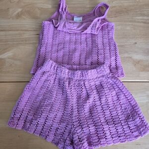 Zara Purple Knit Kids Shorts